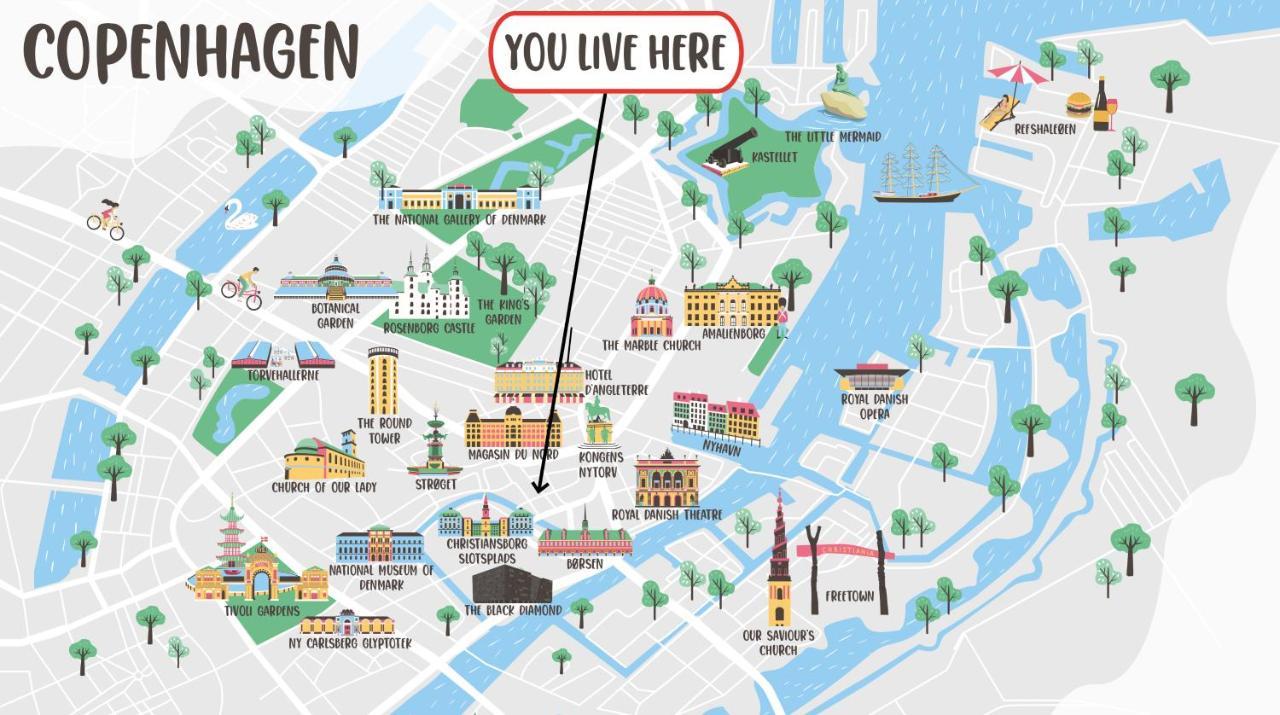 Lavish 4Br Apartment In The Heart Of Cph By The Canals Kopenhagen Bagian luar foto